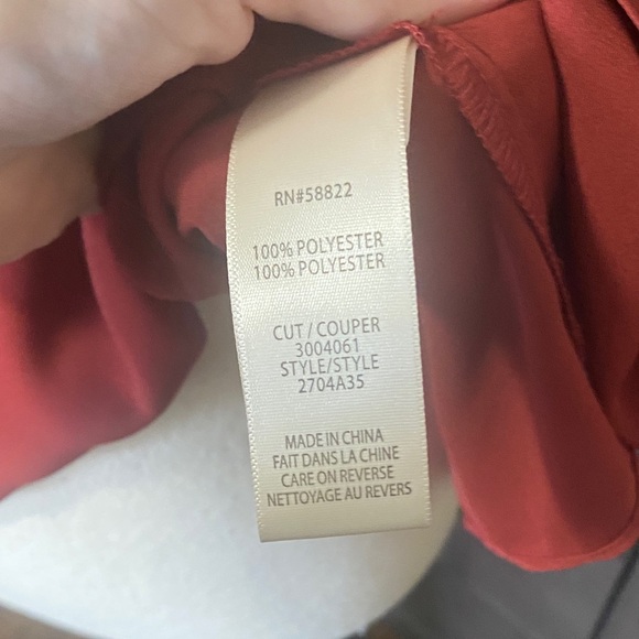 Max Studio Red Ruffled Blouse - Picture 3 of 4